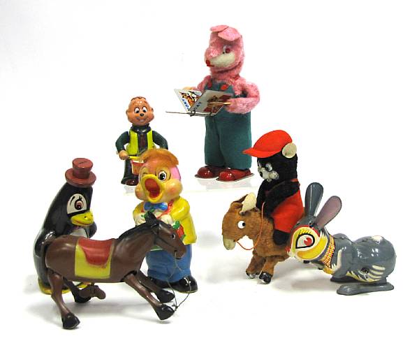 Appraisal: Assorted American Foreign toy animals Amusing lot of toy stuffed