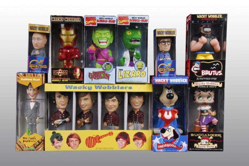 Appraisal: Lot of Contemporary Funko Wacky Wobblers Description All in original