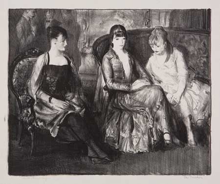 Appraisal: GEORGE BELLOWS Elsie Emma and Marjorie second stone Lithograph x