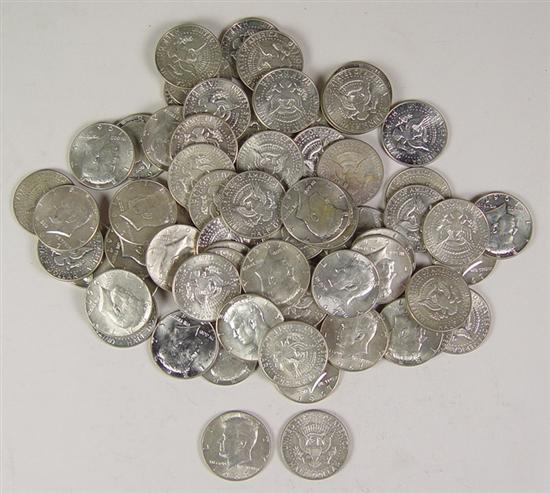 Appraisal: Silver Clad Kennedy Half Dollars Dates range - in various