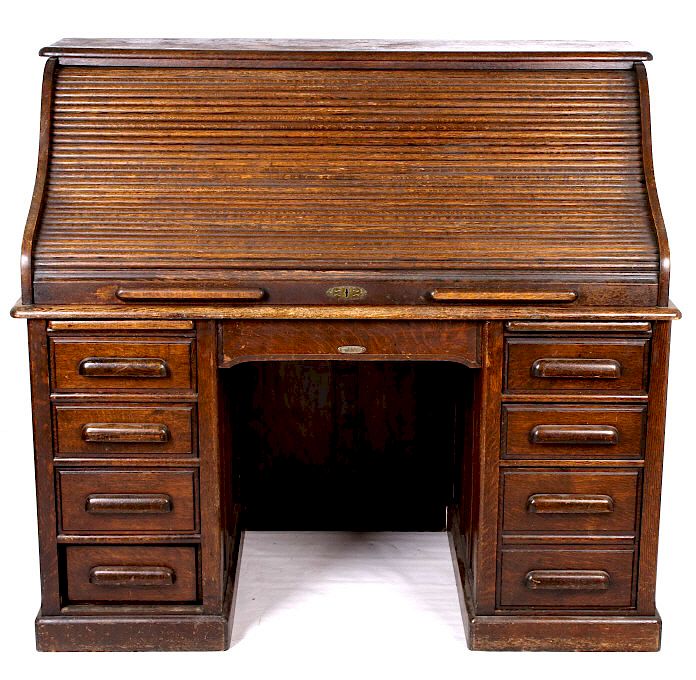 Appraisal: B G Furniture Co Roll Top Secretary Desk c Offered