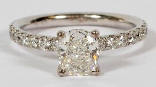 Appraisal: CT DIAMOND AND KT WHITE GOLD RING CT DIAMOND AND