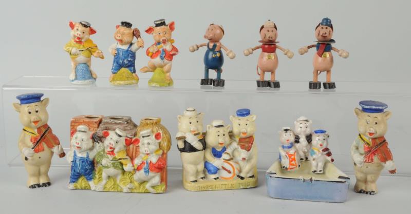 Appraisal: Lot Of Three Little Pigs Carnival Prices Included is an