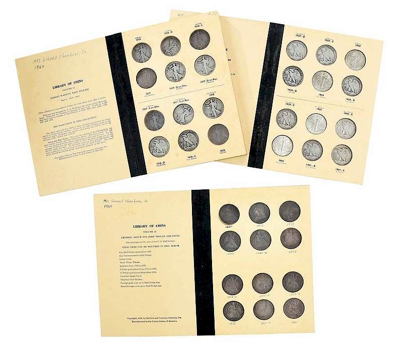 Appraisal: Three Half Dollar Library of Coins Albums total coins two