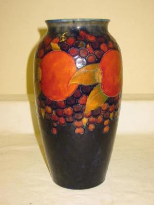 Appraisal: A WALTER MOORCROFT POTTERY VASE of ovoid form tube lined