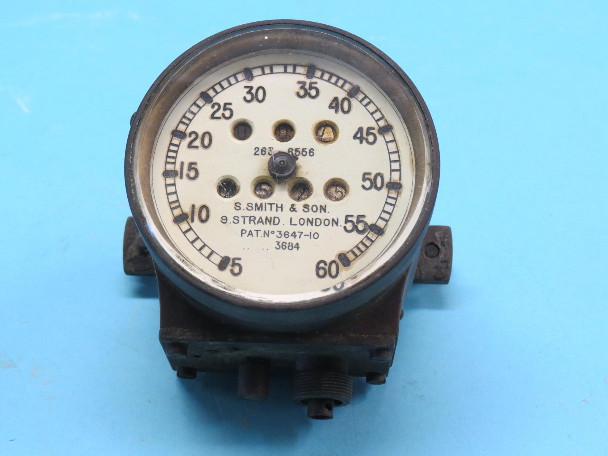 Appraisal: An early automobile speedometer S Smith Son Strand London with