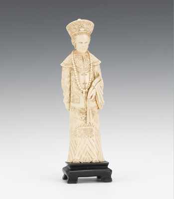 Appraisal: A Ivory Carving of a Dowager Empress This figure of