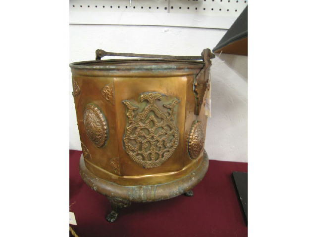 Appraisal: Copper Pail Footed Swing Handle