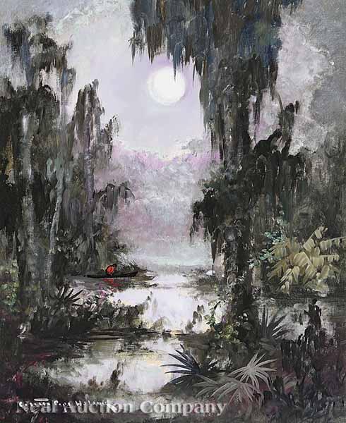 Appraisal: Colette Pope Heldner American New Orleans - Swamp Idyll Louisiana