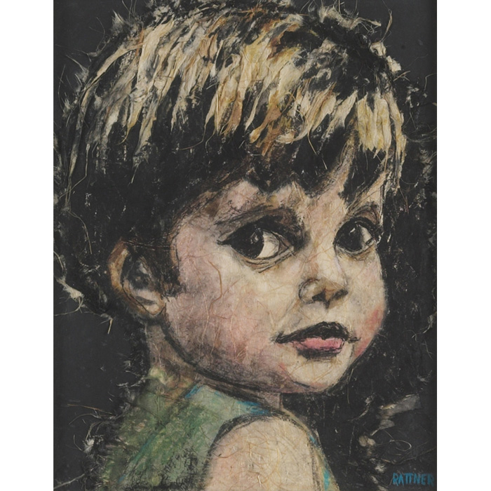 Appraisal: Abraham Rattner American - Portrait of a Child c mixed