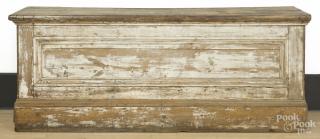 Appraisal: Painted pine country store counter late th c with remnants