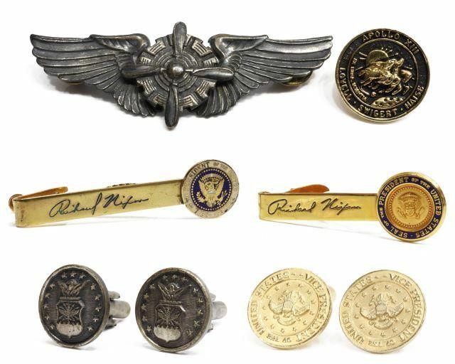 Appraisal: lot of United States military pins and cufflinks including President