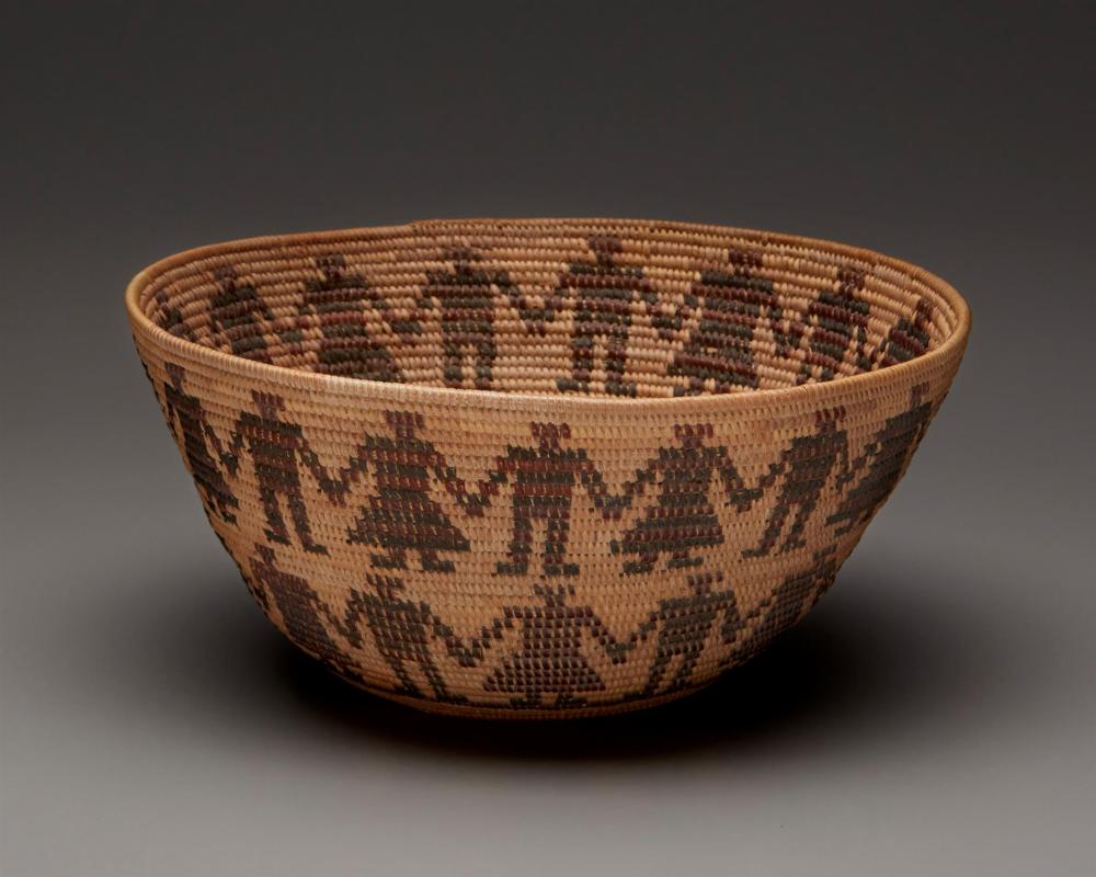 Appraisal: A polychrome Yokuts Friendship basket First-quarter th Century Central California