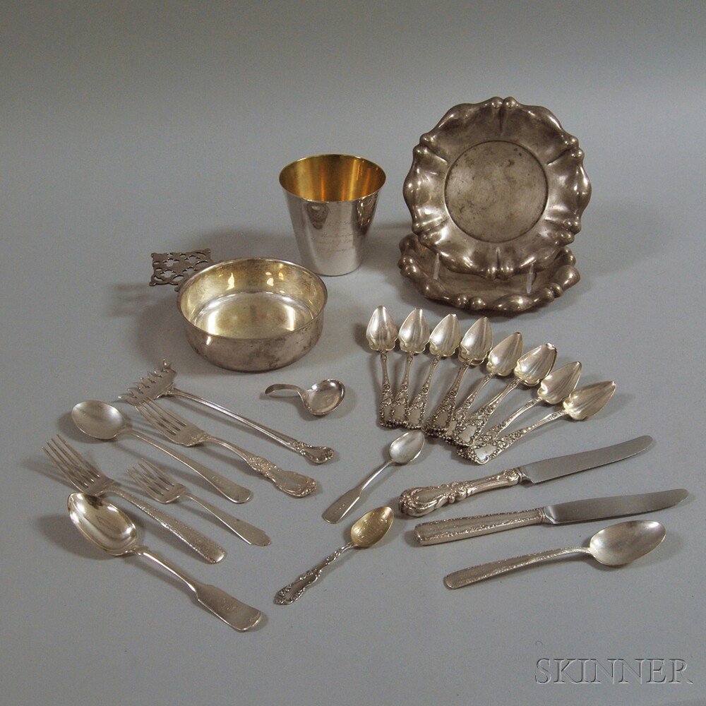 Appraisal: Group of Mostly Silver Tableware and Flatware including a Mexican