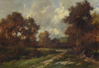 Appraisal: Charles Linford American PA - oil on canvas laid on