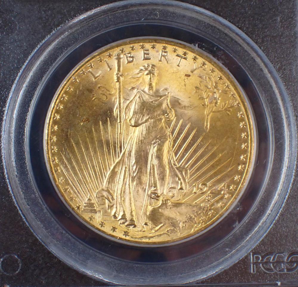 Appraisal: U S TWENTY DOLLAR GOLD COIN St Gaudens variety type