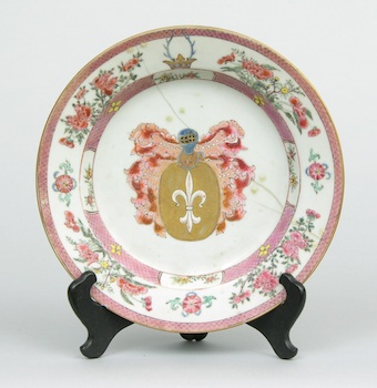 Appraisal: A Chinese Export Armorial Famille Rose Plate In Yongzheng Style