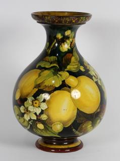 Appraisal: Doulton Lambeth Faience polychrome ceramic vase Doulton Lambeth Faience polychrome