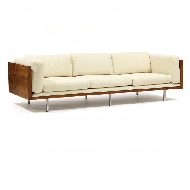 Appraisal: MILO BAUGHMAN AMERICAN - ROSEWOOD CASED SOFA s Thayer Coggin