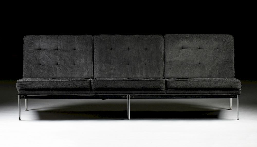 Appraisal: FLORENCE KNOLL AMERICAN - AN UPHOLSTERED PARALLEL BAR SOFA s