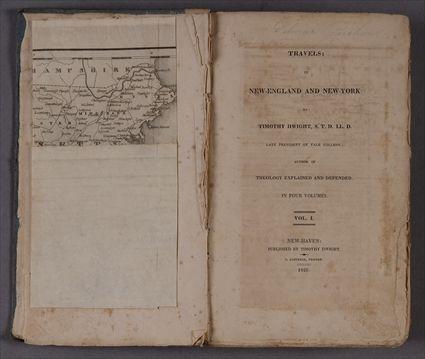 Appraisal: ORIGINAL BINDING DWIGHT TIMOTHY TRAVELS IN NEW ENGLAND AND NEW