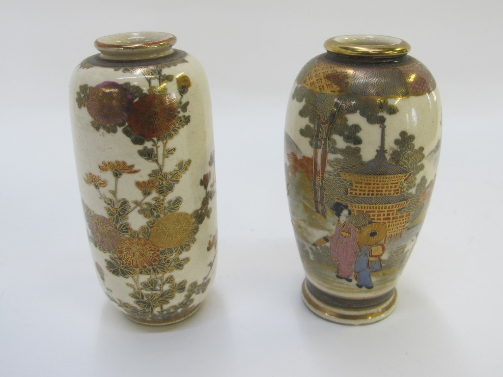 Appraisal: Two Japanese Satsuma vases