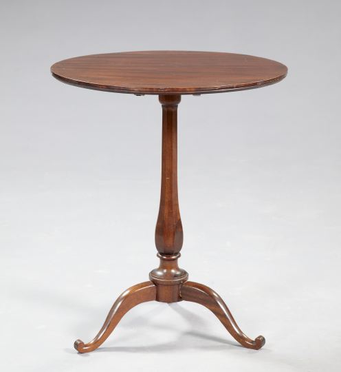 Appraisal: George III-Style Mahogany Tripod Table early th century the tilting