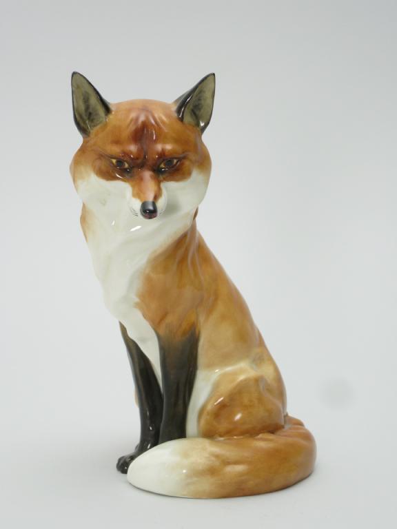 Appraisal: A Royal Worcester Figure of seated Fox