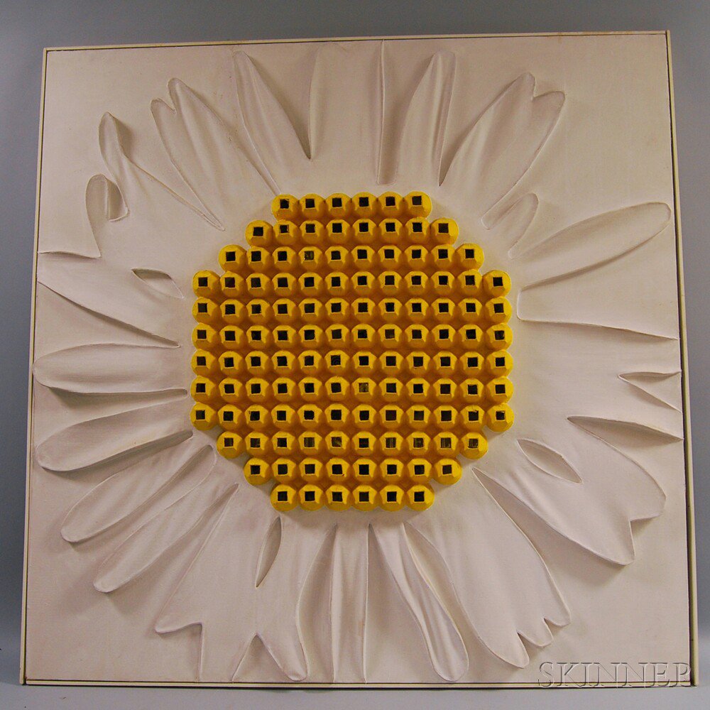 Appraisal: Attributed to Anna Lou Louie Rhoades American th Century Sunflower