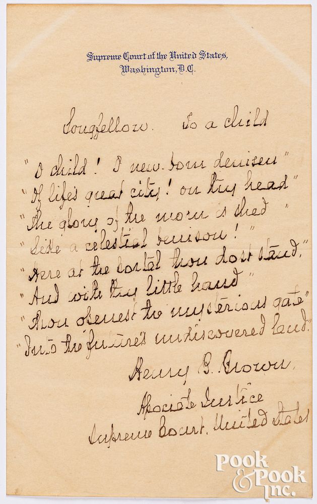 Appraisal: Henry Billings Brown Associate Justice Henry Billings Brown Associate Justice