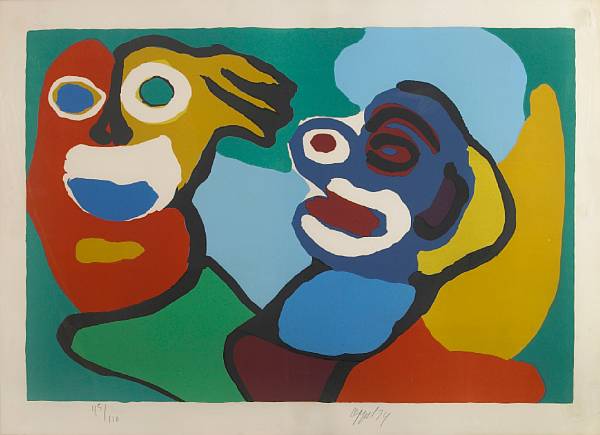 Appraisal: Karel Appel Dutch - Moving in the Wind from Sunshine