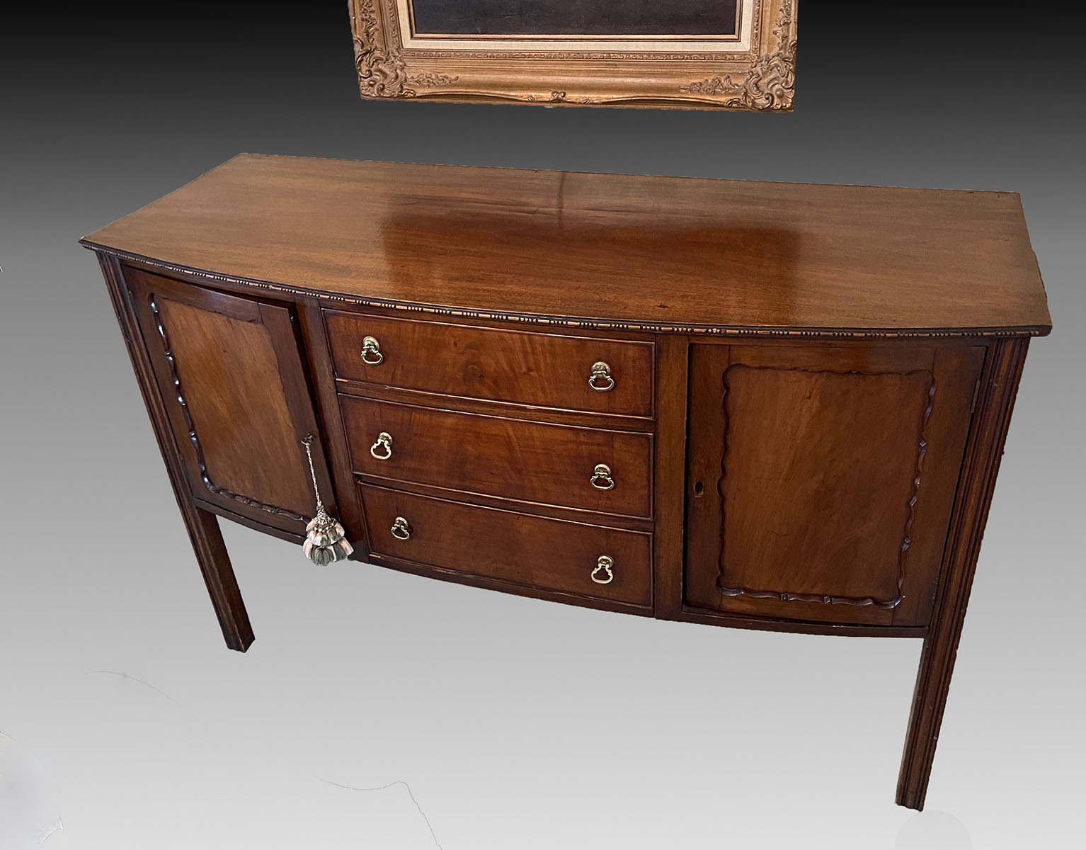 Appraisal: EARLY ENGLISH BUFFET SIDEBOARD th century sideboard having drawers flanked