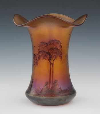 Appraisal: Early th Century Iridescent Art Glass Vase In amber iridescent