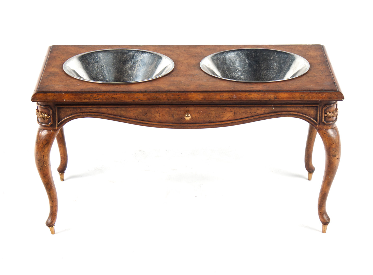 Appraisal: French style maple dog dish stand made to resemble Louis