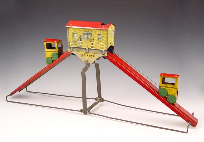 Appraisal: WOLVERINE SUNNY ANDY CABLE CAR LITHOGRAPH TOY Circa ''Sunny Andy