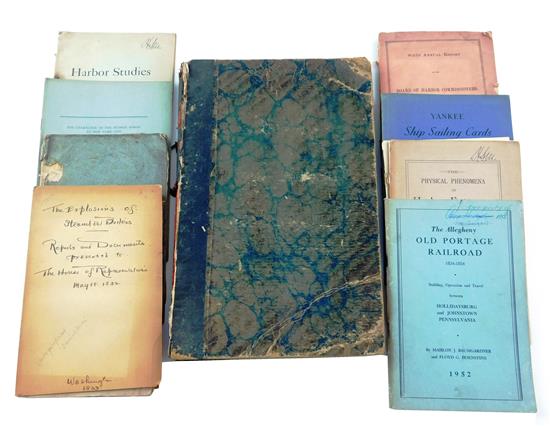 Appraisal: BOOKS Group of nine books relating to ships and railways