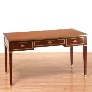 Appraisal: Directoire style brass mounted bureau plat Directoire style brass mounted