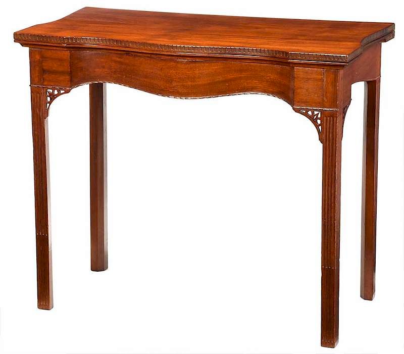 Appraisal: Fine Rhode Island Chippendale Card Table Newport late th century