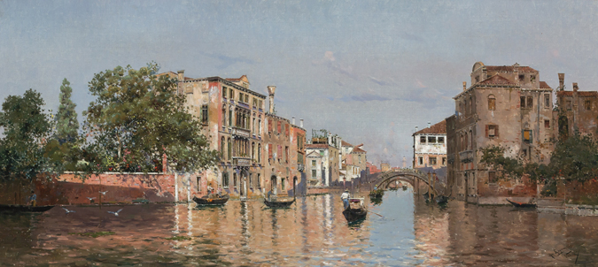 Appraisal: ANTONIO MARIA DE REYNA MANESCAU Spanish - Canal in Venice