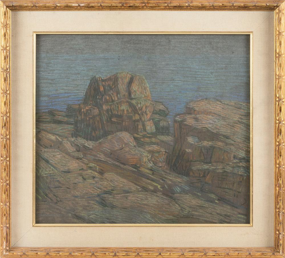 Appraisal: CHARLES SALIS KAELIN OHIO MASSACHUSETTS - ROCKY CLIFF AND SEA