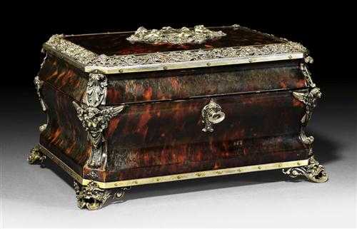 Appraisal: TORTOISESHELL CASKET Napol on III signed A VIGANO A MILANO