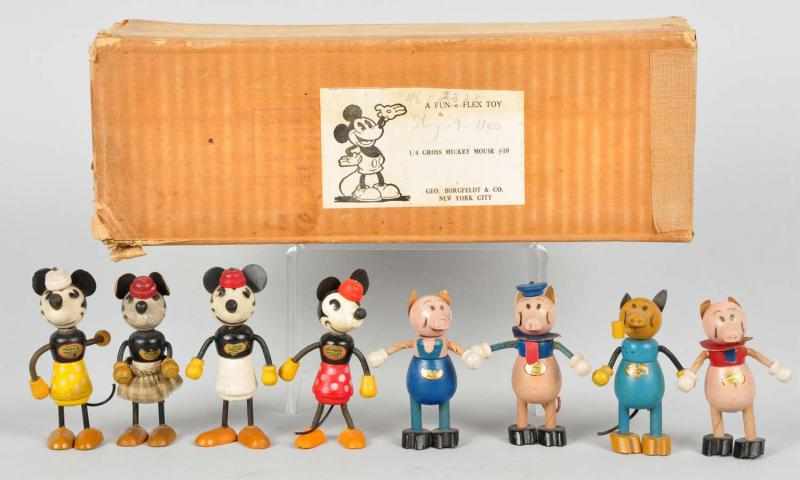 Appraisal: Lot of Walt Disney Fun-E-Flex Figures Description Includes four different