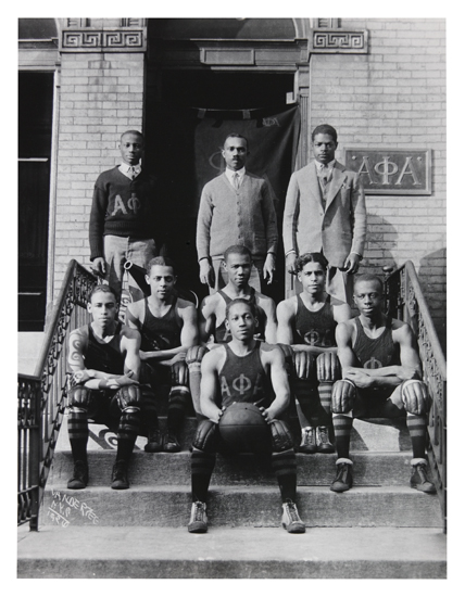 Appraisal: JAMES VANDERZEE - Alpha Phi Alpha Basketball Team Silver print