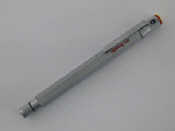 Appraisal: A Rotring fountain pen with silvered metal hexagonal barrel and