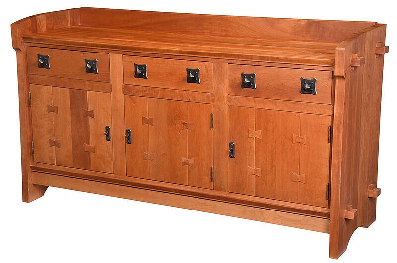 Appraisal: Contemporary Stickley Arts and Crafts Sideboard circa figured cherry through