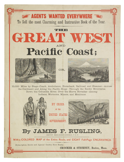 Appraisal: WEST Promotional poster for James F Rusling's book The Great