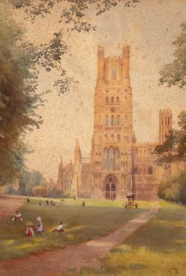 Appraisal: Isabel Baynes Badcock Ely Cathedral Late Afternoon signed titled and