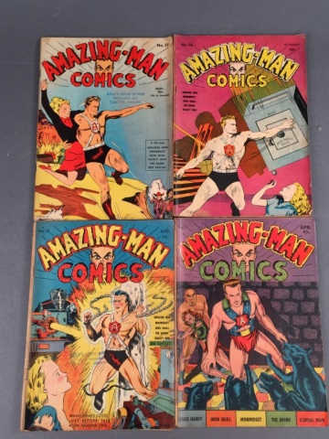 Appraisal: Amazing-Man Comics Nos - Apr-Nov Ungraded unrestored Most of these