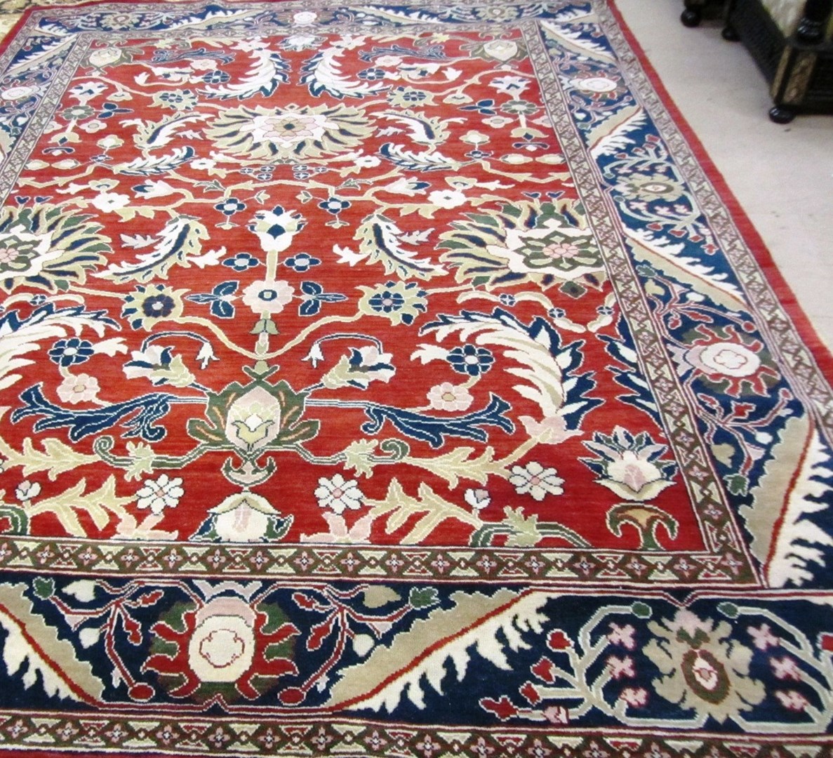 Appraisal: A Heriz carpet Persian the madder field with an allover