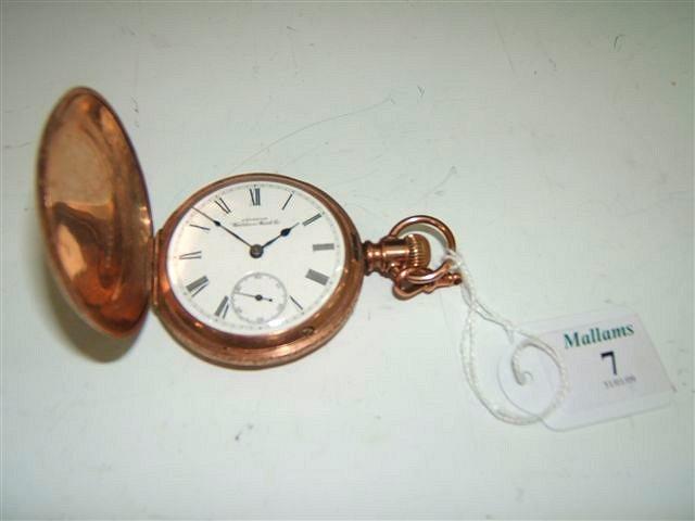 Appraisal: A Waltham Watch Company hunter pocket watch in an engraved